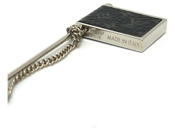 LOUIS VUITTON Spilla da bavero Broche, Tela Monogram Eclipse, Donna, Nero, Come nuovo - vista 3