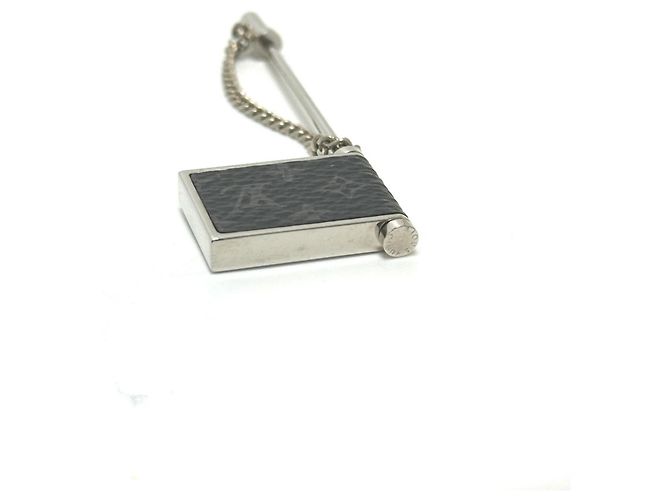 LOUIS VUITTON Spilla da bavero Broche, Tela Monogram Eclipse, Donna, Nero, Come nuovo - vista 4