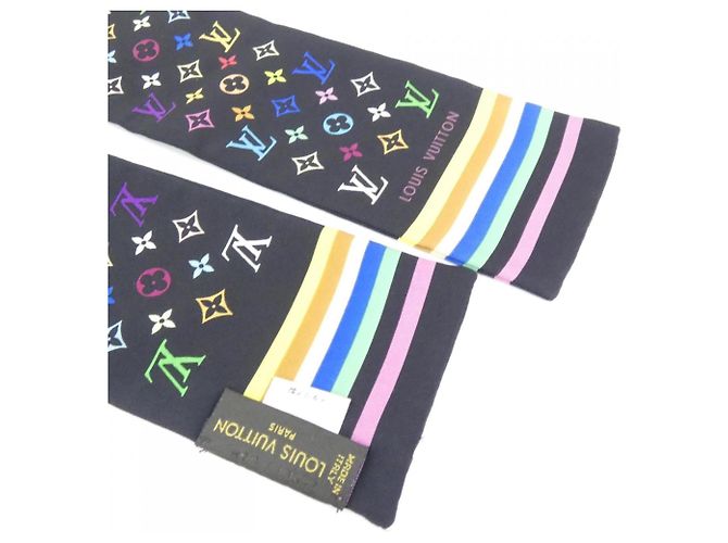 Louis Vuitton Multicolor Bandeau Schal Schwarz - Ansicht 2