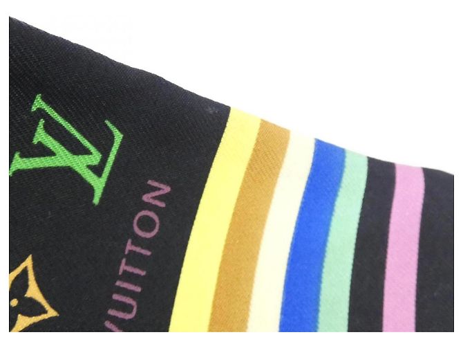 Louis Vuitton Multicolor Bandeau Schal Schwarz - Ansicht 3