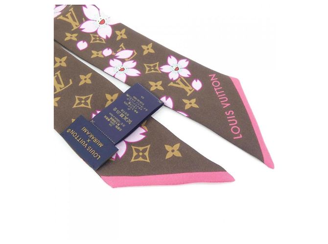 Sciarpa Bandeau BB Louis Vuitton Monogram Cherry Blossom (LV x TM) Marrone - vista 2