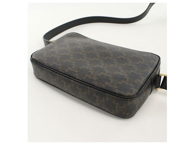 Céline CELINE (Celine) Borsa a tracolla Crossbody . Medium Messenger Triomphe Canvas Uomo Marrone - vista 2