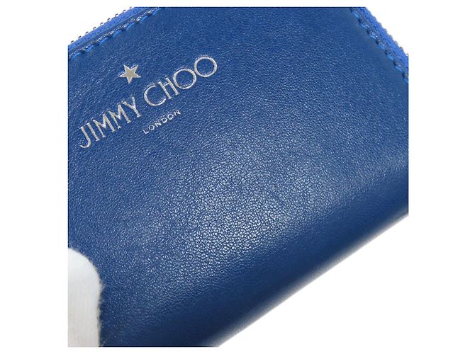 Porta-moedas com logo Jimmy Choo, couro, para mulher - vista 7