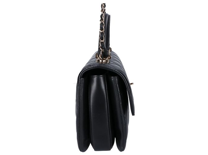 CHANEL (Serial Number ) Bolso de mano y de hombro con cadena en piel de cordero negro Trendy CC - Mujer - vista 4