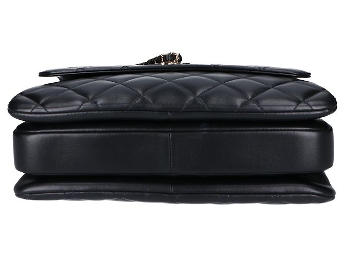 CHANEL (Serial Number ) Bolso de mano y de hombro con cadena en piel de cordero negro Trendy CC - Mujer - vista 5