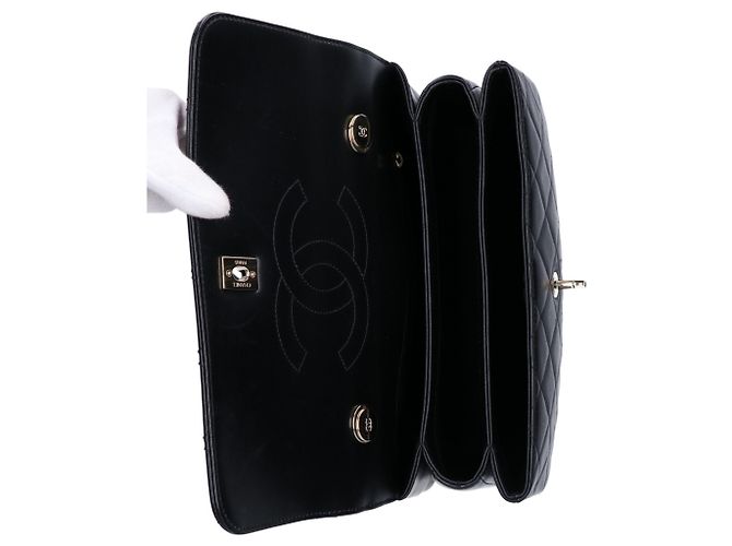 CHANEL (Serial Number ) Bolso de mano y de hombro con cadena en piel de cordero negro Trendy CC - Mujer - vista 6