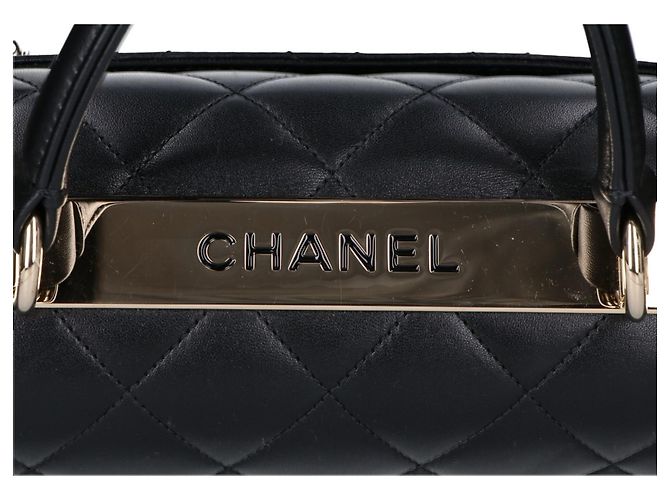 CHANEL (Serial Number ) Bolso de mano y de hombro con cadena en piel de cordero negro Trendy CC - Mujer - vista 8