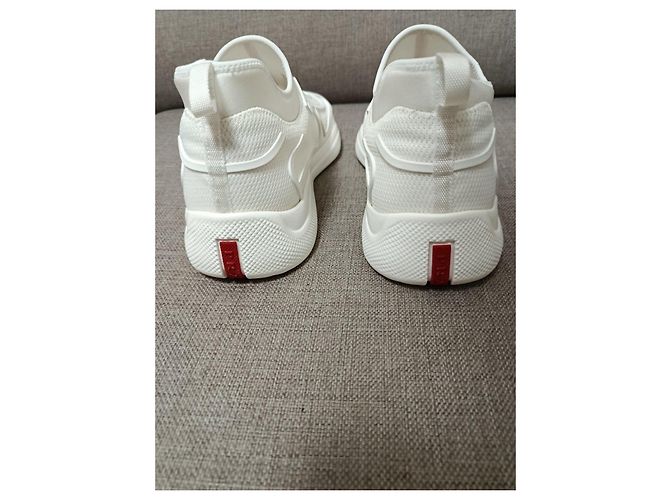 Prada Tecno Bike Sneaker - Weiß - Ansicht 13