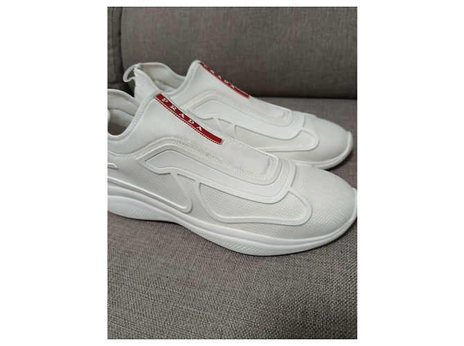 Prada Tecno Bike Sneaker - Weiß - Ansicht 4