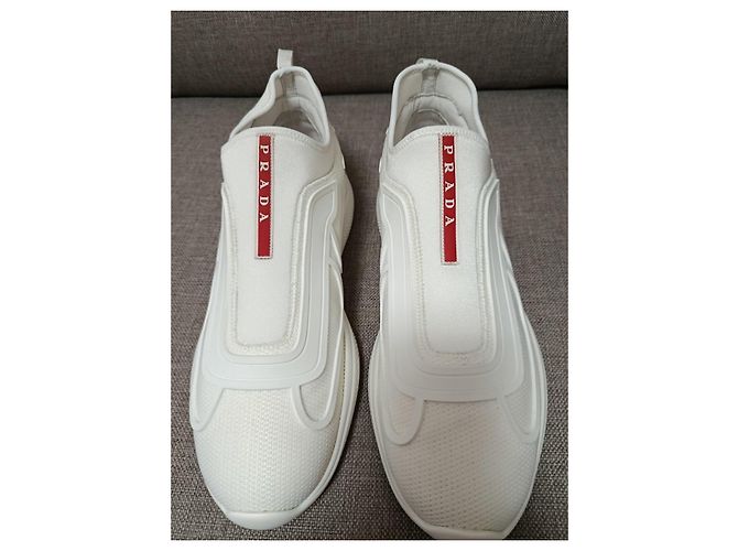 Prada Tecno Bike Sneaker - Weiß - Ansicht 7