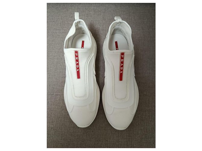 Prada Tecno Bike Sneaker - Weiß - Ansicht 8