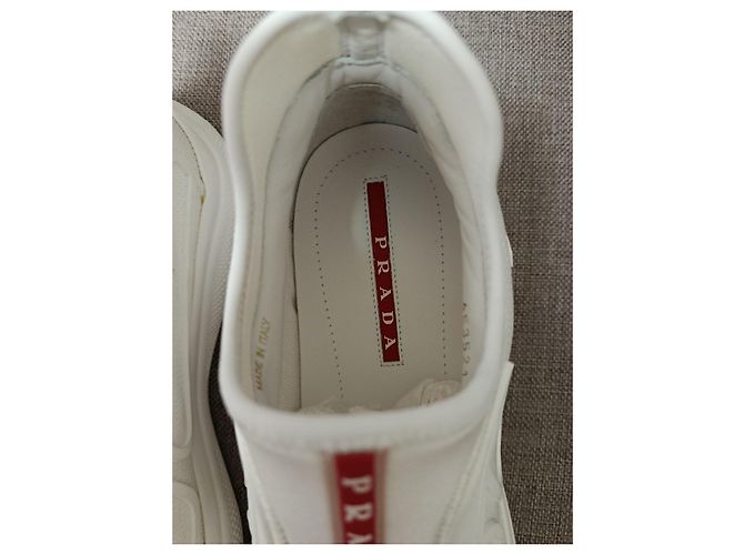 Prada Tecno Bike Sneaker - Weiß - Ansicht 9