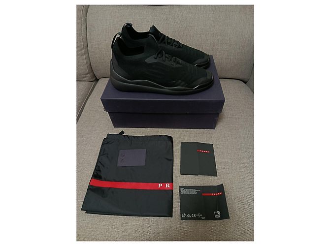 Sneakers Prada Knit Nere Nero - vista 2