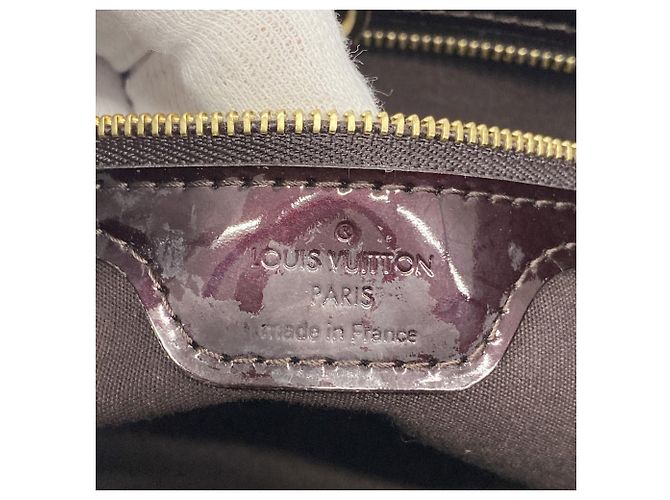 Borsa Louis Vuitton Vernis Wilshire PM M93641 Amarante Bordò - vista 5