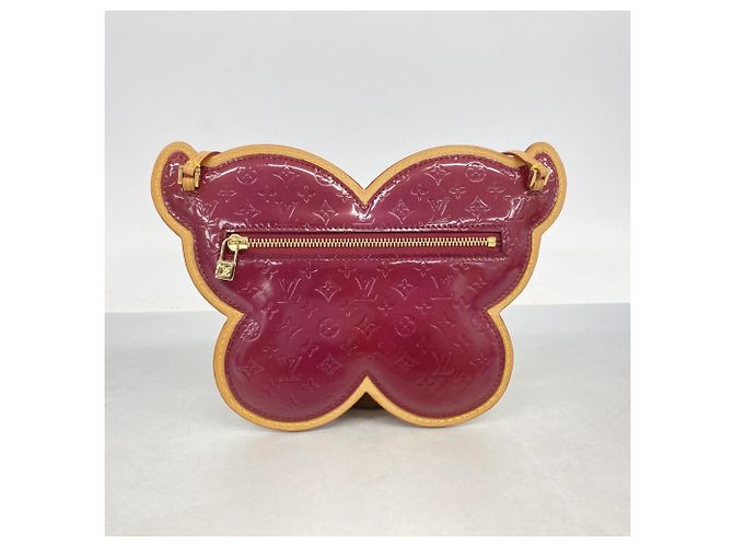 Bolso Louis Vuitton Vernis Pochette Papillon Raspberry Roja - vista 9