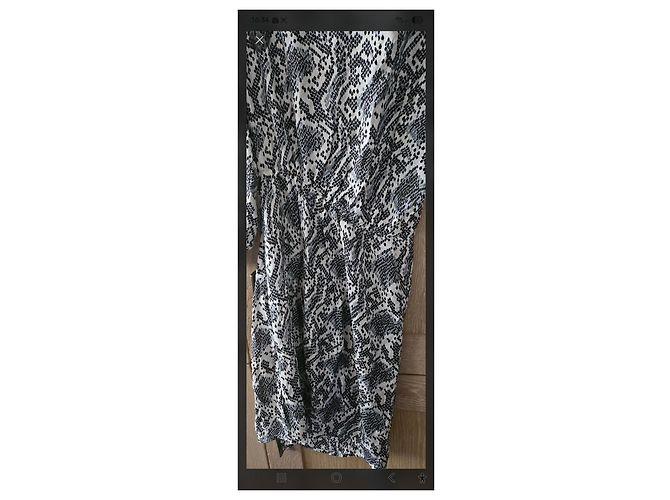 Vestido Ikks estampado de serpiente Negro Blanco Gris - vista 2