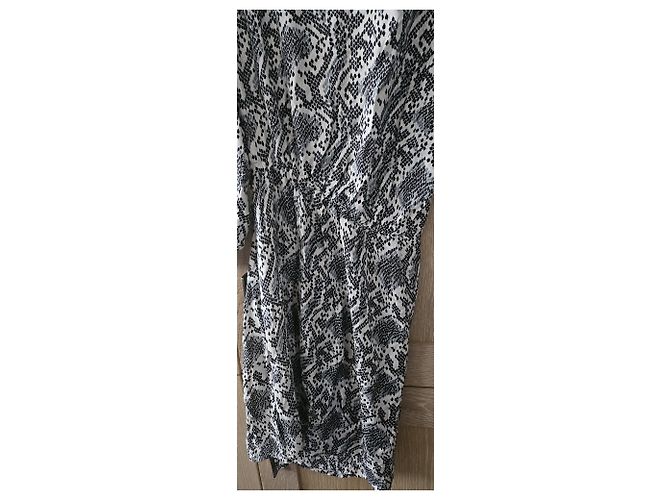 Vestido Ikks estampado de serpiente Negro Blanco Gris - vista 3