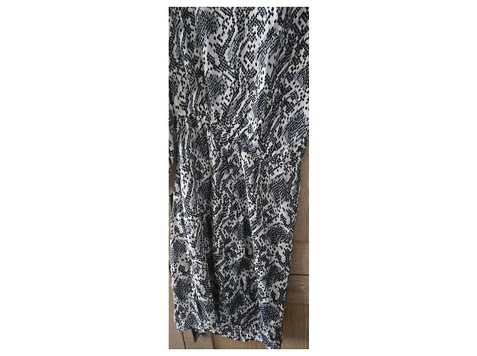 Vestido Ikks estampado de serpiente Negro Blanco Gris - vista 4