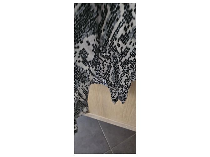 Vestido Ikks estampado de serpiente Negro Blanco Gris - vista 7