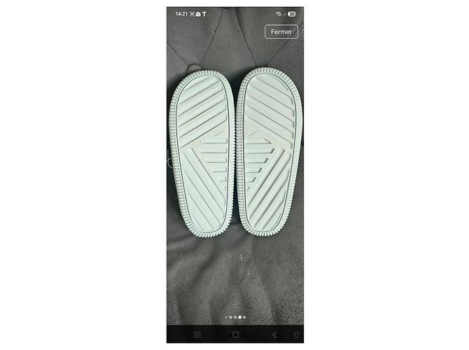 Nike Victori One Claquettes Bleues - vue 5