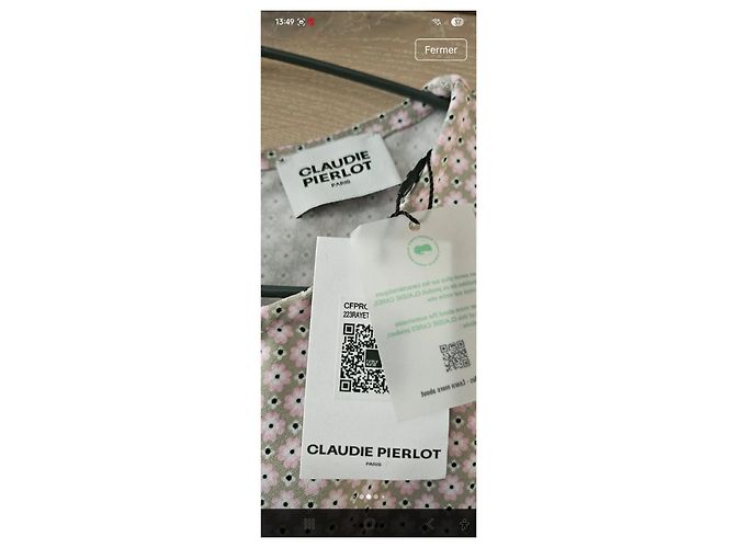 Claudie Pierlot Gemustertes Kleid Pink Beige Grau - Ansicht 5