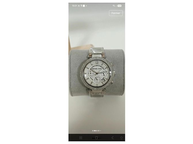 Michael Kors Orologio Donna Argento con Cristalli Bianco - vista 2