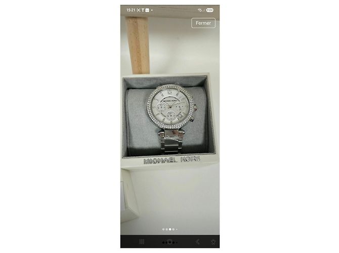 Michael Kors Orologio Donna Argento con Cristalli Bianco - vista 3