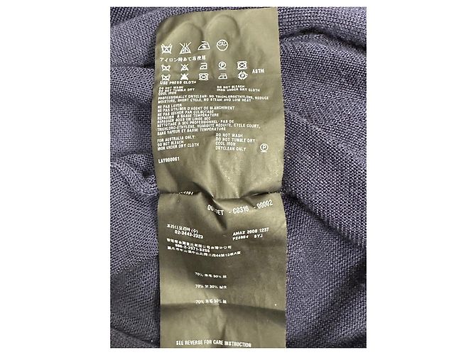 Prada Pulôver de malha fina lã e seda azul-marinho Azul escuro - vista 9