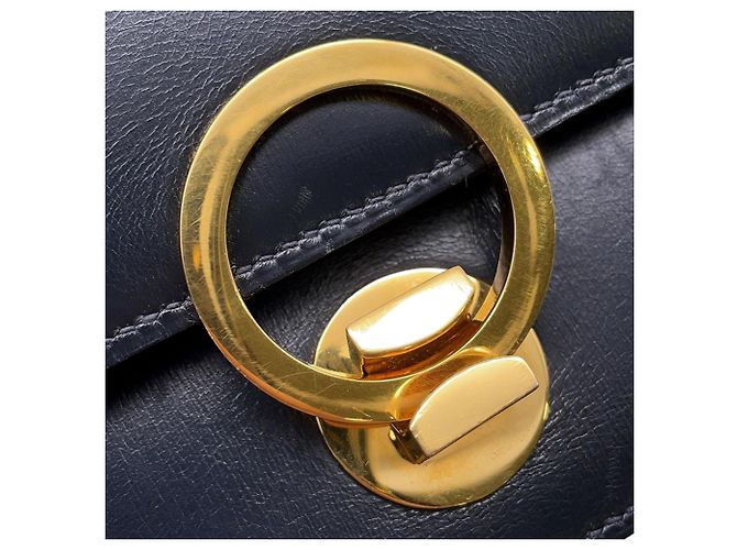 Ring Borsa a tracolla in pelle Box Calf blu navy Hermès - vista 15