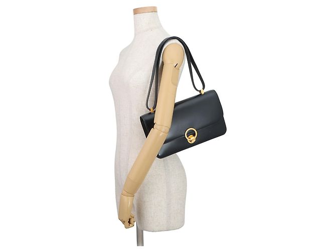 Ring Borsa a tracolla in pelle Box Calf blu navy Hermès - vista 4