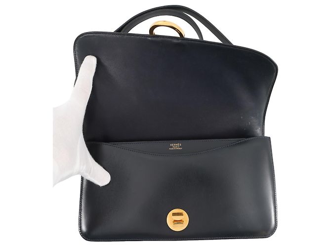 Ring Borsa a tracolla in pelle Box Calf blu navy Hermès - vista 6