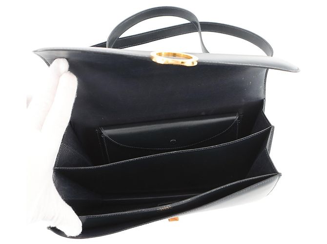 Ring Borsa a tracolla in pelle Box Calf blu navy Hermès - vista 7