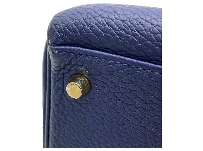 Hermès Borsa Hermes Kelly 35 in pelle Togo blu navy - vista 7