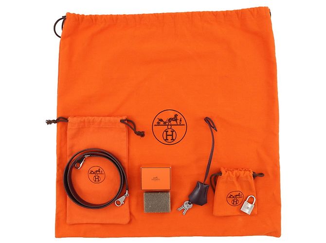Hermès Borsa Hermes Kelly 32 Multicolore Bordò - vista 18