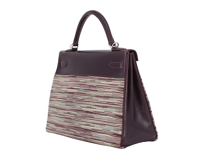 Hermès Borsa Hermes Kelly 32 Multicolore Bordò - vista 2
