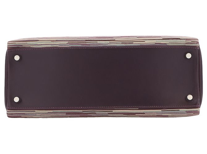 Hermès Borsa Hermes Kelly 32 Multicolore Bordò - vista 3