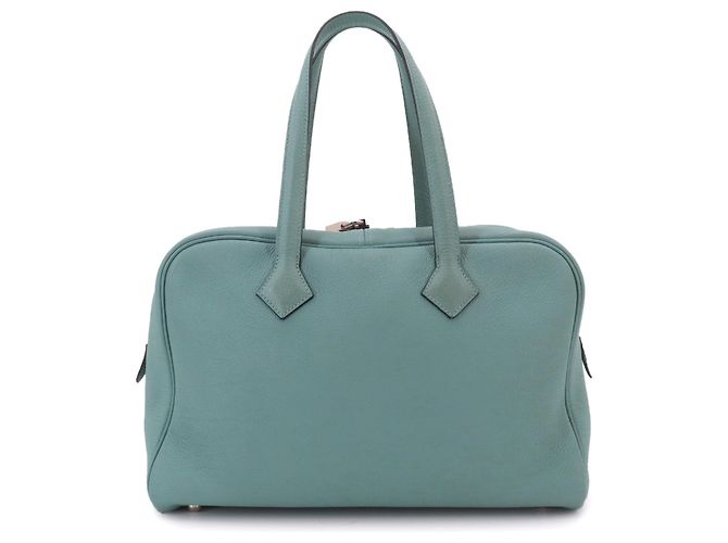 Hermès Borsa Hermes Victoria 35 Blu chiaro - vista 3