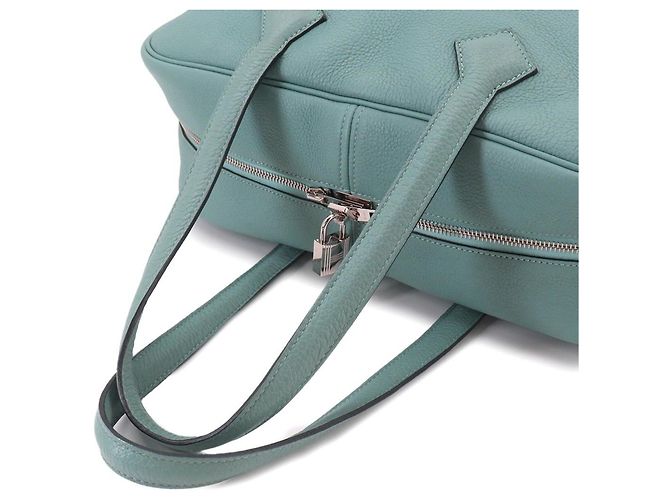 Hermès Borsa Hermes Victoria 35 Blu chiaro - vista 6