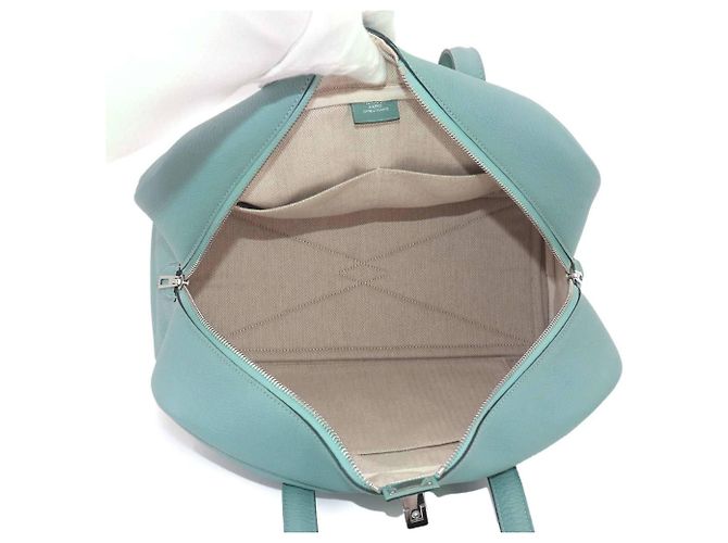 Hermès Borsa Hermes Victoria 35 Blu chiaro - vista 7