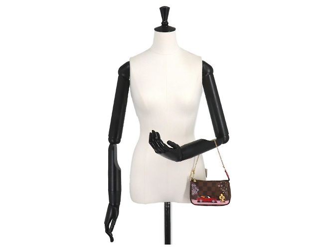 Borsa Louis Vuitton Vivienne Damier Mini Pochette Accessoires Multicolore Damier ebene - vista 10