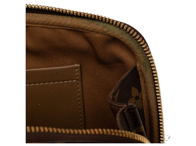 Borsa a tracolla Louis Vuitton Monogram Utility Marrone - vista 4