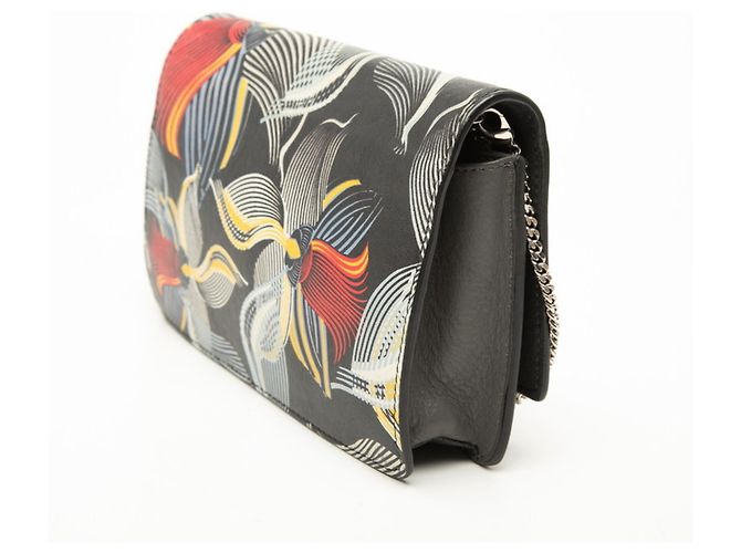 Fendi Botanical Print Wallet Chain Bag Braun Schwarz Mehrfarben - Ansicht 2