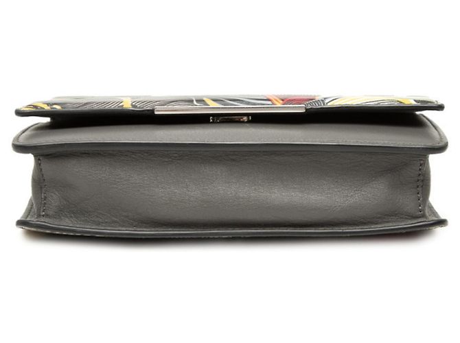 Fendi Botanical Print Wallet Chain Bag Braun Schwarz Mehrfarben - Ansicht 3
