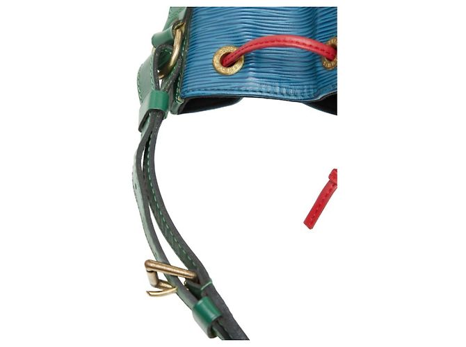 Borsa a tracolla Louis Vuitton Epi Noe Tricolor Rosso Blu - vista 11