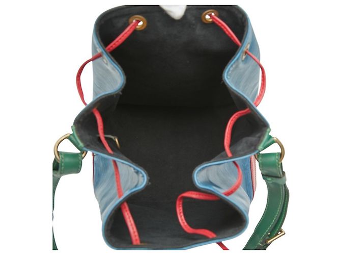 Borsa a tracolla Louis Vuitton Epi Noe Tricolor Rosso Blu - vista 12