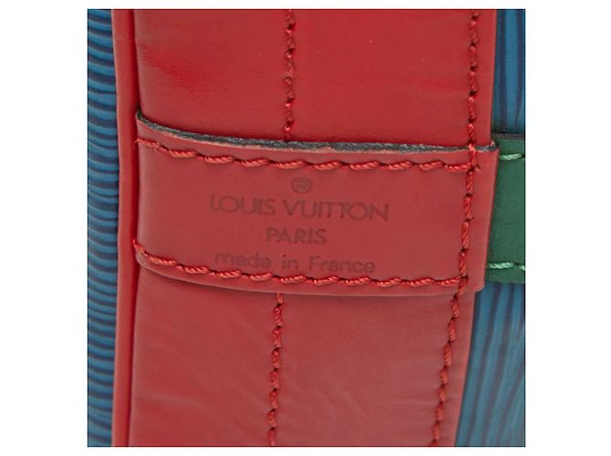 Borsa a tracolla Louis Vuitton Epi Noe Tricolor Rosso Blu - vista 13