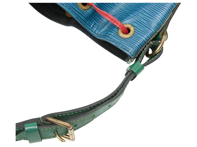 Borsa a tracolla Louis Vuitton Epi Noe Tricolor Rosso Blu - vista 8