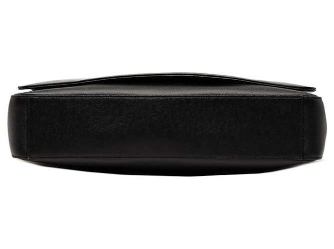 Borsa a tracolla messenger in pelle nera Saint Laurent Nero - vista 3