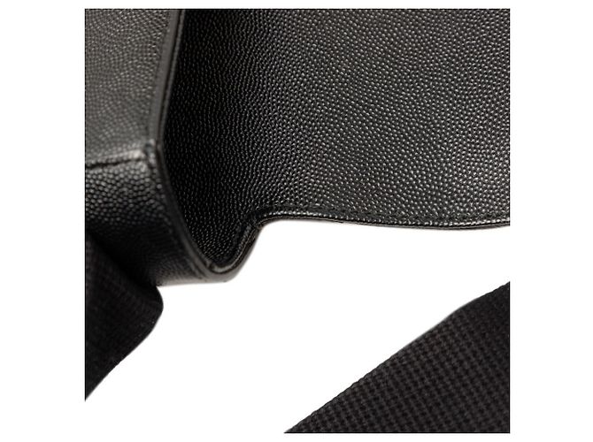 Borsa a tracolla messenger in pelle nera Saint Laurent Nero - vista 5