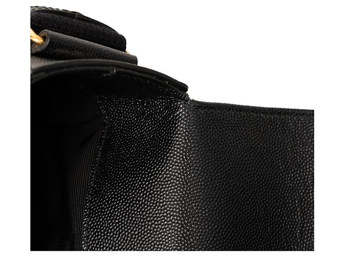 Borsa a tracolla messenger in pelle nera Saint Laurent Nero - vista 6